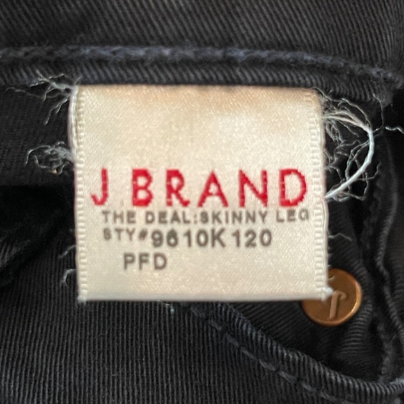 J Brand The Deal Skinny Leg Black Low Rise Leg Zipper Ankle Jeans - Picture 7 of 14